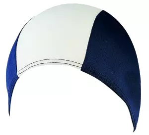 Gorro natacion poliester en bolsa. azul marino