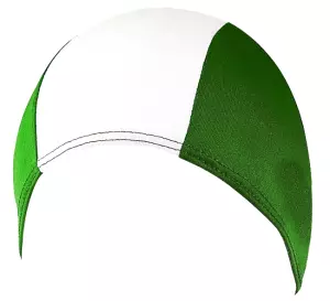 Gorro natacion poliester en bolsa. verde