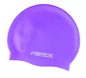 Gorro natacion silicona en bolsa. lila