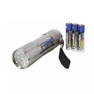 Linterna alum. 9 led+ 3 AAA IMPERMEABLE