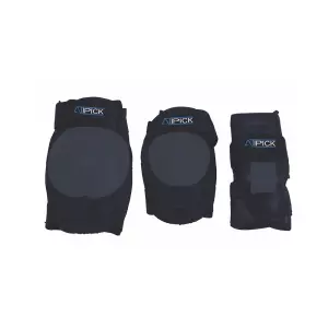 Set protecciones patinaje junior (negro)