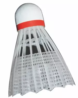 Tubo 6 volantes badminton. velocidad rápida (rojo)