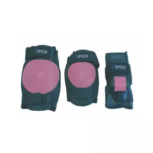 Set protecciones patinaje junior (rosa)