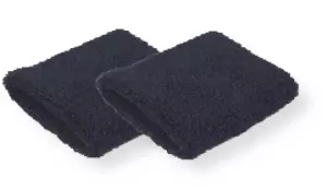 Par muñequeras rizo algodón 7.5x7.5cm. negro
