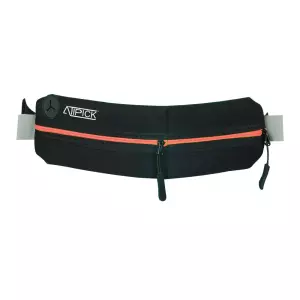 Riñonera de running neoprene. doble bolsillo con cremallera