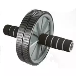 Doble rueda para ejercicios abdominales Ø 18.5 cm Rueda Abdominal Doble Con Agarres Ergonómicos De Vinilo Ø 18,5 Cm