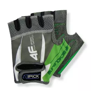 Guantes ciclismo VERDE mod. 4F elastano/malla con palma GEL. Talla XL