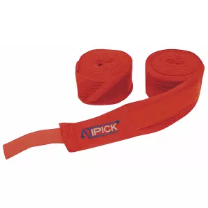 Par vendas algodón para boxeo 5m x 5 cm. Color ROJO