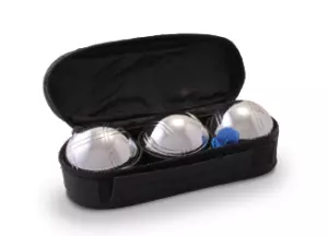 Estuche 3 bolas de petanca entreno (700gr). con boliche y medidor