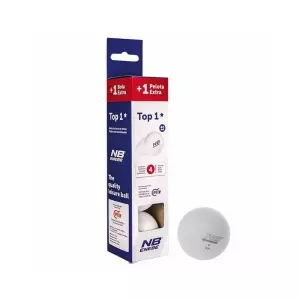 CAJA 3+1 Pelotas Ping Pong Enebe Top 1* Blanco