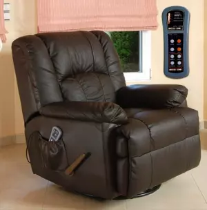 SILLON de masaje  MARRON/NEGRO PREMIUM