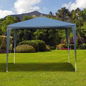 Carpa Pabellón Desmontable e Impermeable de Jardín 3x3x2,45m Tela polietileno 90g/metro cuadrado - Color Azul
