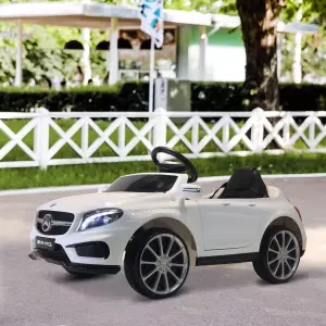 Coche Eléctrico para Niño a partir de 3 Años Automóviles Infantiles Mercedes Benz GLA con Mando a Distancia MP3 USB Carga 30kg 100x58x46cm Blanco
