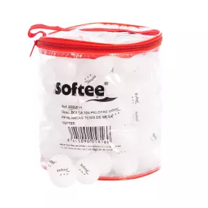 BOLSA 100 PELOTAS PP BLANCAS TENIS DE MESA SOFTEE ping pong