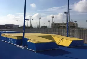 Zona de caída salto de pértiga
