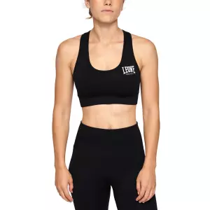 ABX116 Sujetador deportivo “Logo” color negro Leone
