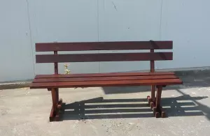 BANCO DE MADERA NOGAL, MOD. BURGOS. L 1,70m.
