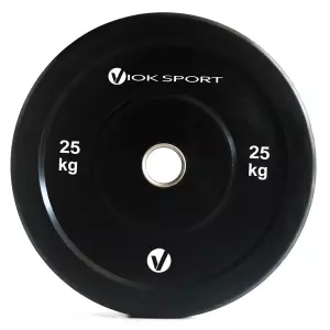 #Disco olímpico bumper negro de halterofilia  5 a 25 kg