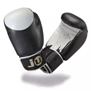 GUANTES JU SPORTS PLUS PU 10 OZ NEGRO / BLANCO BOXEO