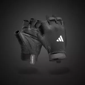 ADIDAS GUANTES DE ENTRENAMIENTO ESSENTIAL BCK/WHT BLANCO HALTEROFILIA FITNESS
