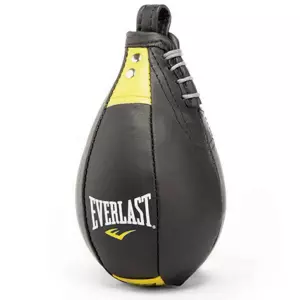 EVERLAST PERA KANGAROO SPEED BAG 9?x6? BLACK BOXEO PUNCHING PIEL