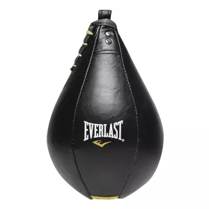 EVERLAST PERA BOXEO LEATHER SPEED BAG 9"X6" BLACK CUERO PUNCHING