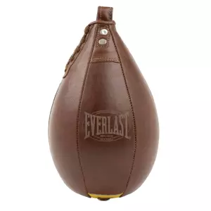 EVERLAST PERA 1910 SPEED BAG 9"x6" MARRÓN punching boxeo CUERO