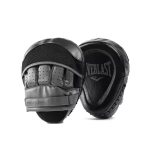 Manoplas de Boxeo Everlast Powerlock Focus Mitts - Cuero de Plena Flor - Ergonómica