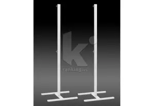 POSTES BADMINTON ESCOLAR EN ACERO. CON BASE. JUEGO.