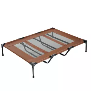 Cama Mascota para Perros Gatos Camas para Domir Relajar Exterior Terraza Jardín Malla de Ventilación 122x92x23cm