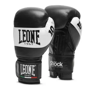 GN047 Guantes de Boxeo Leone 1947 “Shock” Color Negro/ROJO PIEL DE BUFALO