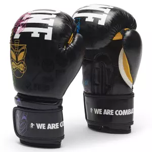 GN403J Guantes de Boxeo Leone "Totem" Color Negro para Niño 6 ONZAS