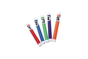 Conjunto de 5 bastones rígidos, numerados y sumergibles