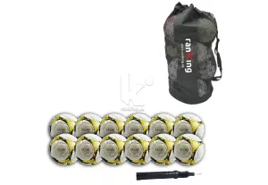 BALON FUTBOL RANKING CLUB T-4, LOTE AHORRO. 12 BALONES, BOLSO E HINCHADOR