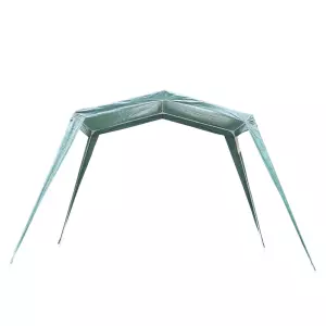 Carpa Desmontable 330x240x215 cm Carpa Pabellón de Jardín de Tubo de Acero Carpa Plegable para Camping Pérgola de Color Verde