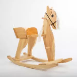 Caballo balancín de madera