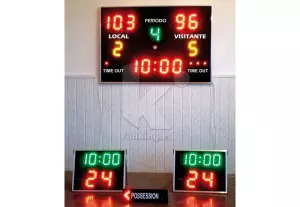 MARCADOR BASKET COMPLET. RADIO CONTROL