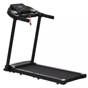 Cinta de Correr para Casa 1-12 KM/H 1,5HP con 12 Programas Ruedas Pantalla LED y Soporte para Móvil para Hogar Oficina