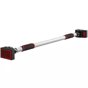 Barra para hacer Dominadas para Puerta Ajustable de 95 cm a 123 cm Carga 200 kg para Ejercicio y Entrenamiento Negro