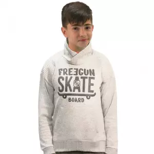 SUDADERA SOFTEE SKATE INFANTIL - GRIS VIGORE, 12 AÑOS#