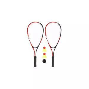 Set de Crossminton – 2 Raquetas de Aluminio, 2 Plumas y Pelota, Juego Familiar al Aire Libre