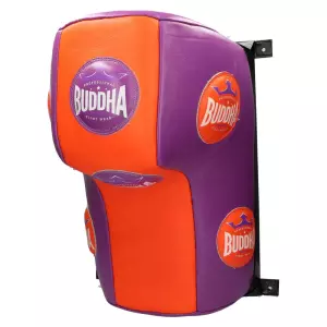 Saco Cuadrado Profesional Buddha Thailand Piel Naranja-Púrpura silueta boxeo pared preguntar stock
