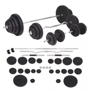 JUEGO DE PESAS CON BARRAS Y MANCUERNAS 25MM preguntar stock