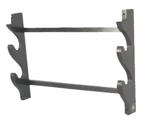 SOPORTE DE PARED PARA 2 ESPADAS NEGRO