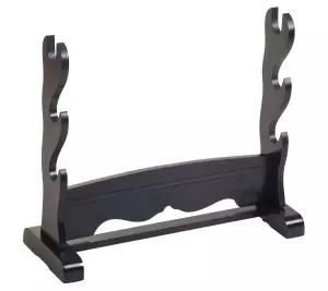 SOPORTE HORIZONTAL PARA 3 ESPADAS NEGRO