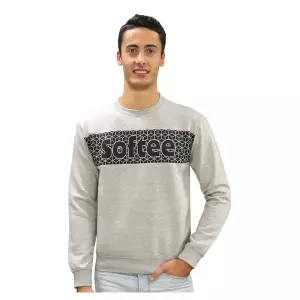 SUDADERA SOFTEE TEMPO INFANTIL - GRIS/NEGRO, 8 AÑOS#