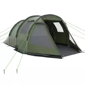Tienda de Campaña para 3-4 Personas Impermeable PU2000 mm Protección UV30+ con Bolsa de Transporte 475x264x172 cm Verde