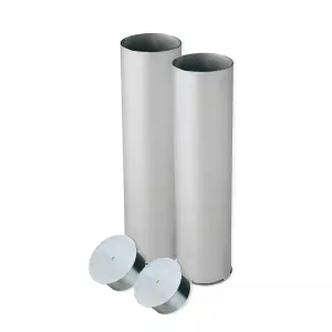 JUEGO ANCLAJES PARA POSTES DE VOLEIBOL DE 90MM COMPETICION INCUYE TAPAS CILINDRO