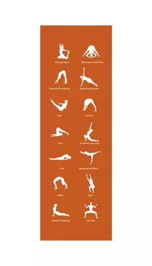 Colchoneta yoga 180x60x0.5cm NARANJA  esterilla