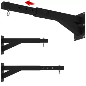 Soporte de pared para saco de boxeo ajustable a 5 longitudes, resistente hasta 60 kg, para entrenamiento de boxeo, kickboxing